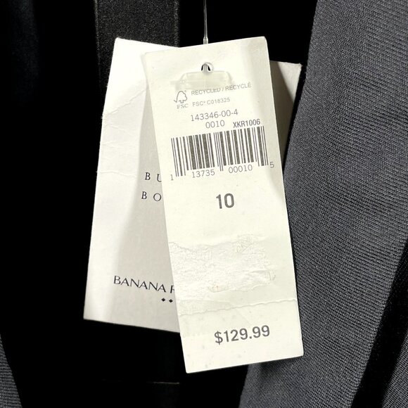NEW Banana Republic Blazer Jacket Womens 10 gray classic preppy - Picture 5 of 9